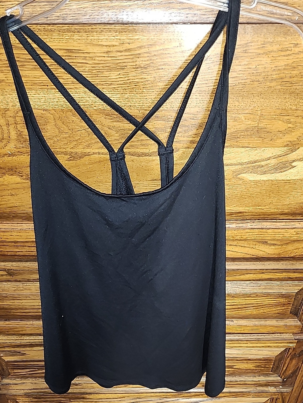 Old Navy Black Strappy Cami with Decorative Back
